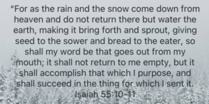 God's power revealed in his Word (and snow) ❄️